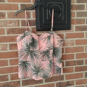 A New Day Palm Tree Crop Top Size XL
